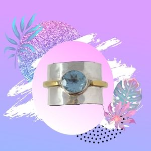 Sterling Silver Blue Topaz Ring